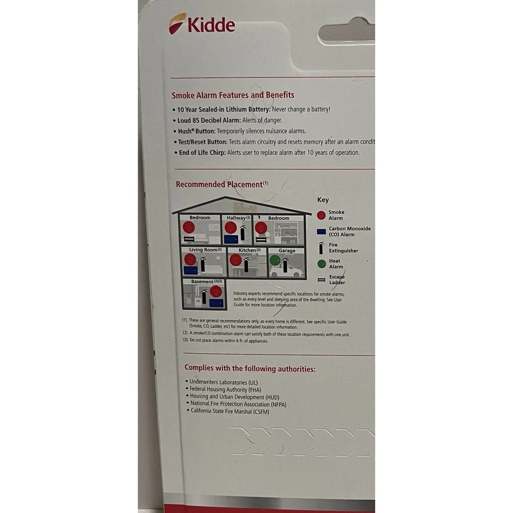 NIP Kidde 10 Year Battery Powered‎ Smoke Detector with Ionization Sensor